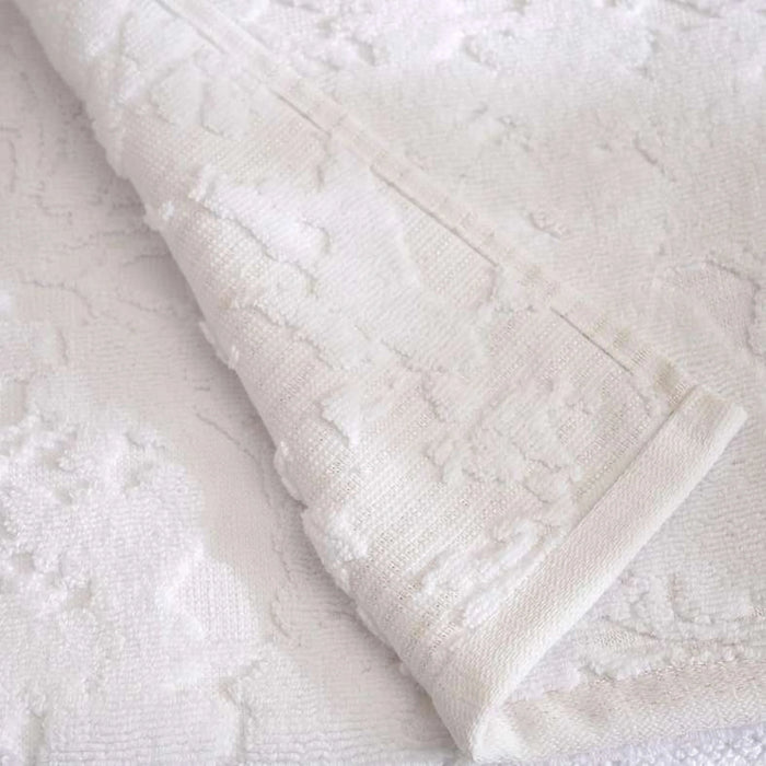 Emily Shimmer Jq Hand Towel 50X90 Cm-White