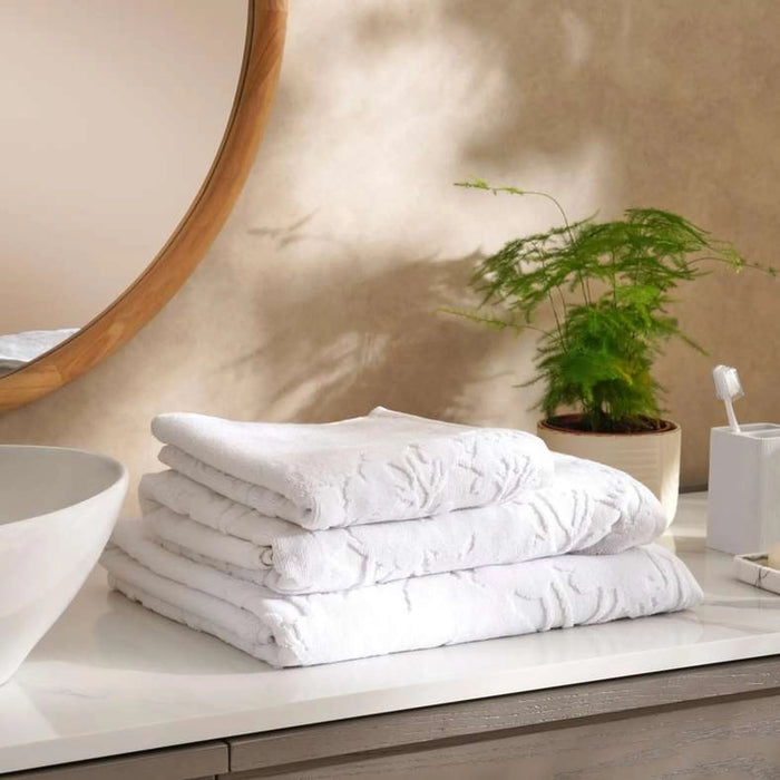 Emily Shimmer Jq Hand Towel 50X90 Cm-White