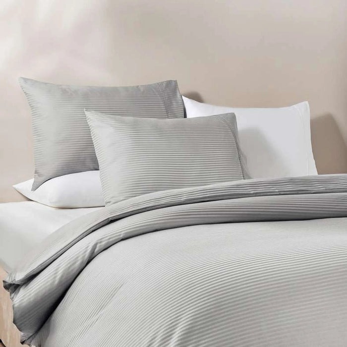 Eminence Living Stripe 3-Piece Super King Duvet Cover Set 260X220Cm - Silver Grey