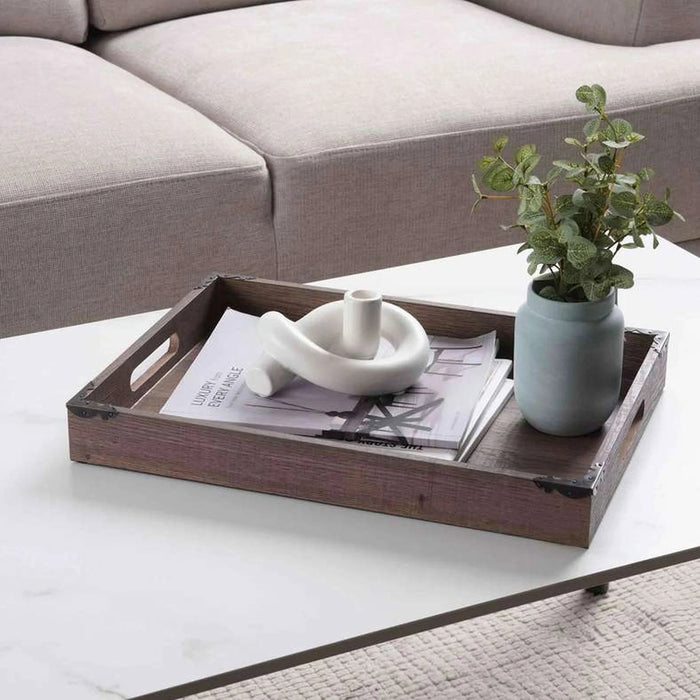 Emmett Decor Tray 42.5X30X5Cm - Brown Pan Home