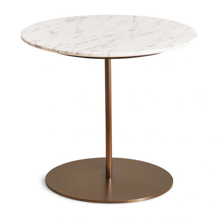 Emmett End Table Marble - White Gold