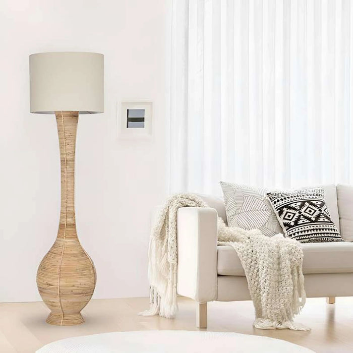 Emory Hand Woven Rattan Floor Lamp 42X145Cm - Natural