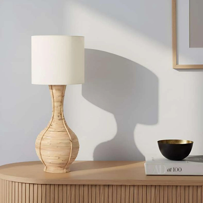 Emory Hand Woven Rattan Table Lamp 28X60Cm - Natural