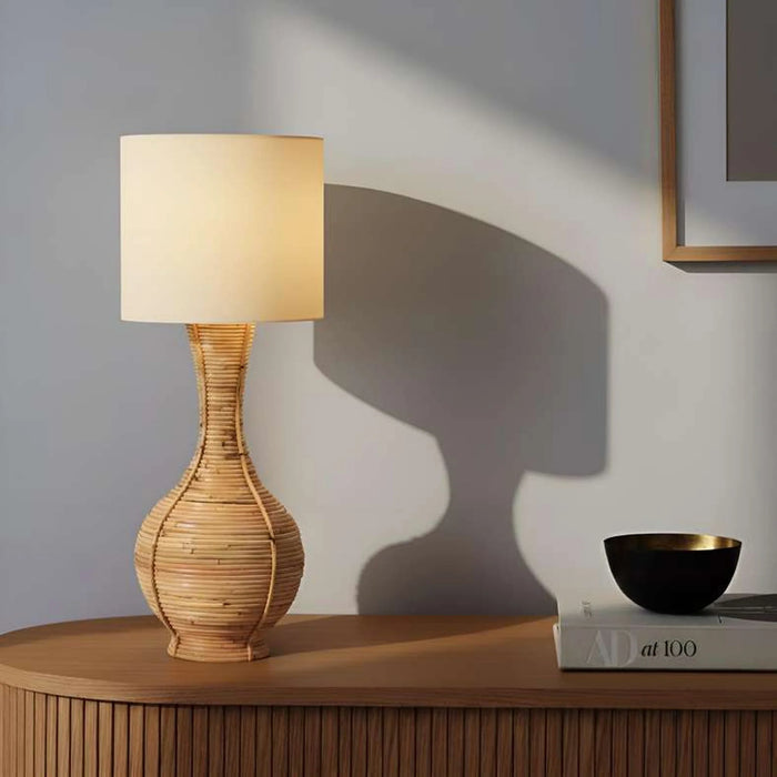 Emory Hand Woven Rattan Table Lamp 28X60Cm - Natural