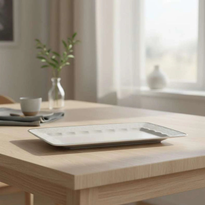 Empire Porcelain Rectangular Platter 35.5X23.5Cm - White