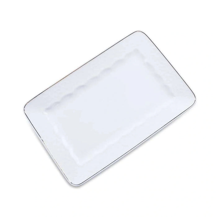 Empire Porcelain Rectangular Platter 35.5X23.5Cm - White