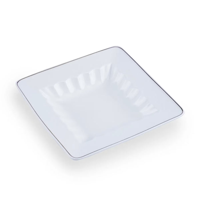 Empire Porcelain Square Soup Plate Dia21Cm - White