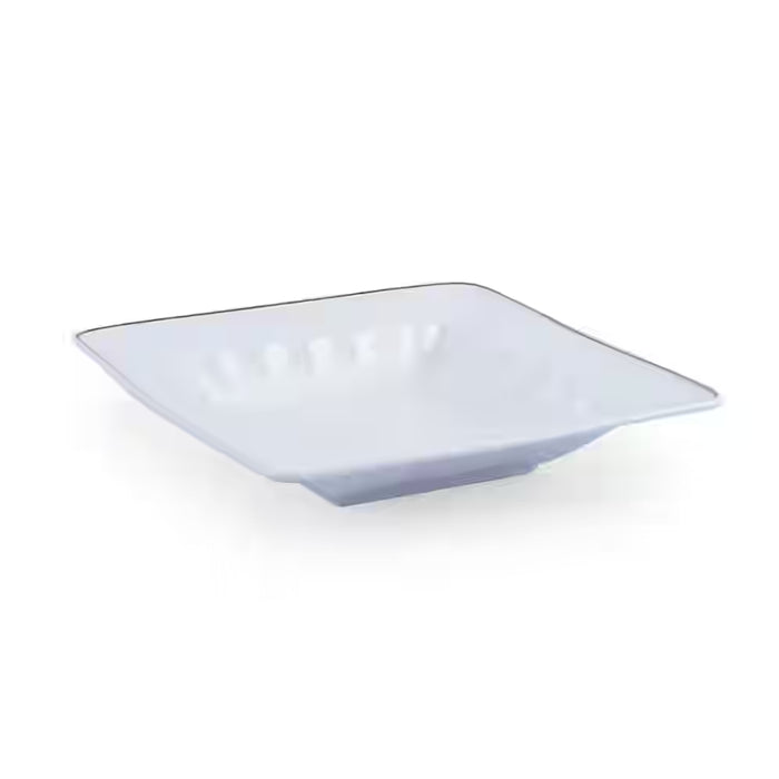 Empire Porcelain Square Soup Plate Dia21Cm - White