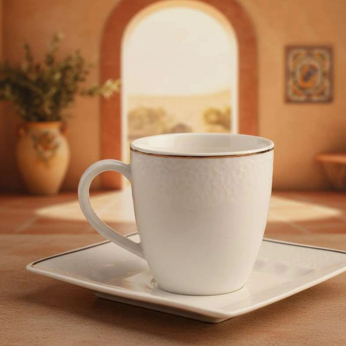 Empire Porcelain Tea Cup Saucer 220Ml -White
