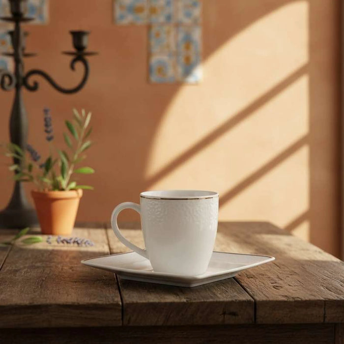 Empire Porcelain Tea Cup Saucer 220Ml -White