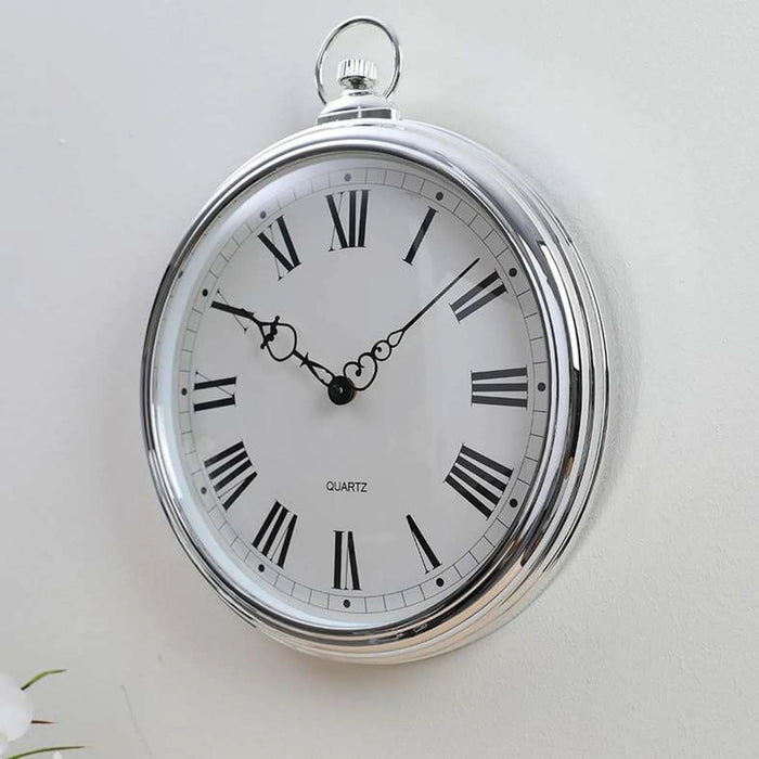 Empire Wall Clock 42X6X35Cm-Silver Pan Home