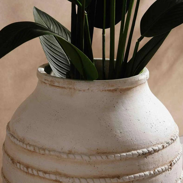 Emporio Cement Textured Vase 51X51X70Cm - White