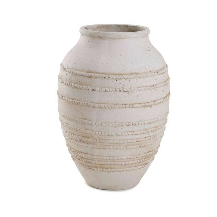 Emporio Cement Textured Vase 51X51X70Cm - White