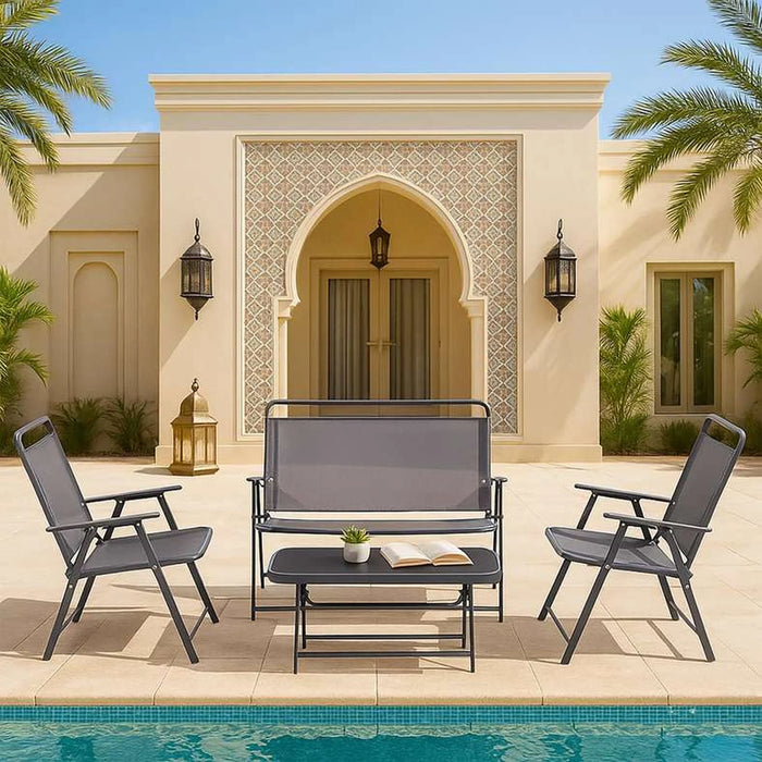 Emu Outdoor Sofa Set 2+1+1+Coffee Table -Grey