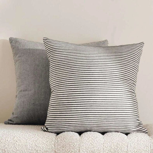 English Garden 2Piece Cotton Rib Cushion Cover Set 50X50Cm - Grey Pan Home