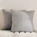 English Garden 2Piece Cotton Rib Cushion Cover Set 50X50Cm - Grey Pan Home