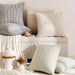 English Garden 2Piece Cotton Rib Cushion Cover Set 50X50Cm - Grey Pan Home