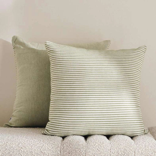 English Garden 2Piece Cotton Rib Cushion Cover Set 50X50Cm - Sage Pan Home
