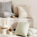 English Garden 2Piece Cotton Rib Cushion Cover Set 50X50Cm - Sage Pan Home