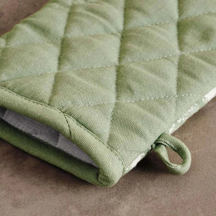 English Garden Cotton Printed Oven Mitten 18X32Cm - Sage Pan Home