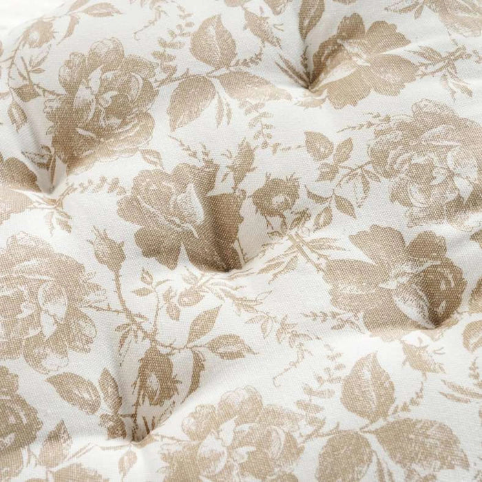 English Garden Printed Cotton Chairpad 40X40Cm - Beige Pan Home