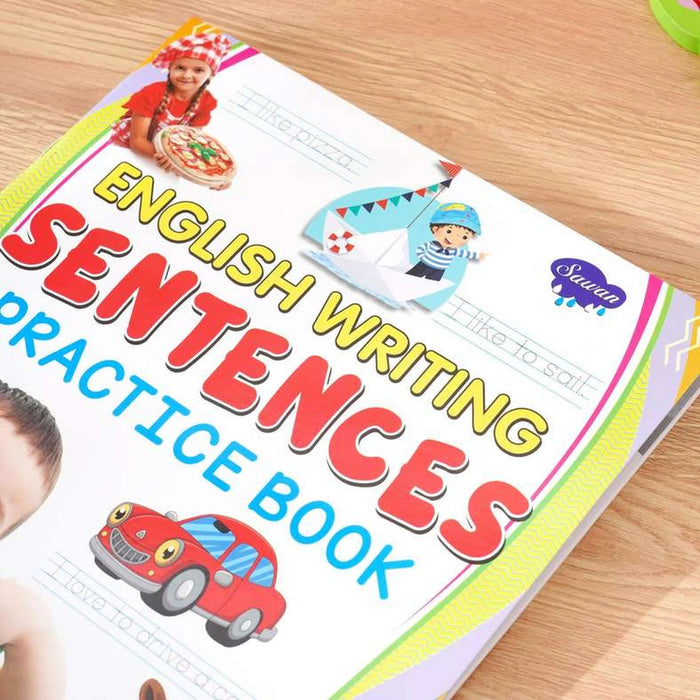 English Writing Sentences Practice Book 32 Pages   -Multi