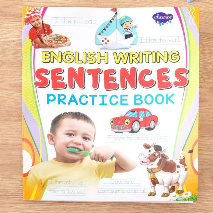 English Writing Sentences Practice Book 32 Pages   -Multi