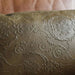 Engraved Damask Down Alt Filled Leather Cushion 30X50Cm - Olive Pan Home