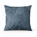 Engraved Damask Down Alt Filled Leather Cushion 50X50Cm - Blue Pan Home