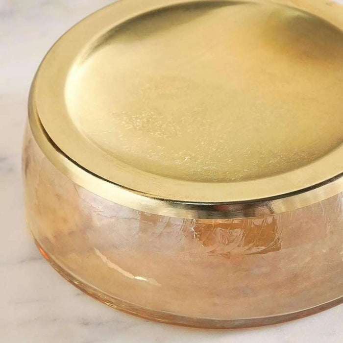 Enigma Glass Soap Dish 13X9X3Cm-Gold Pan Home
