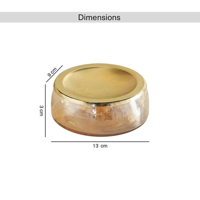 Enigma Glass Soap Dish 13X9X3Cm-Gold Pan Home