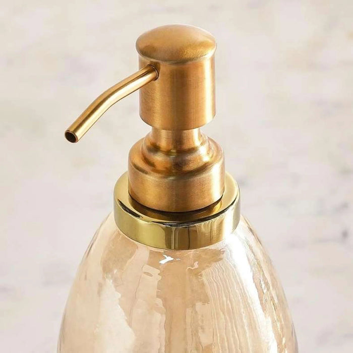 Enigma Glass Soap Dispenser 7X7X19Cm -Gold Pan Home