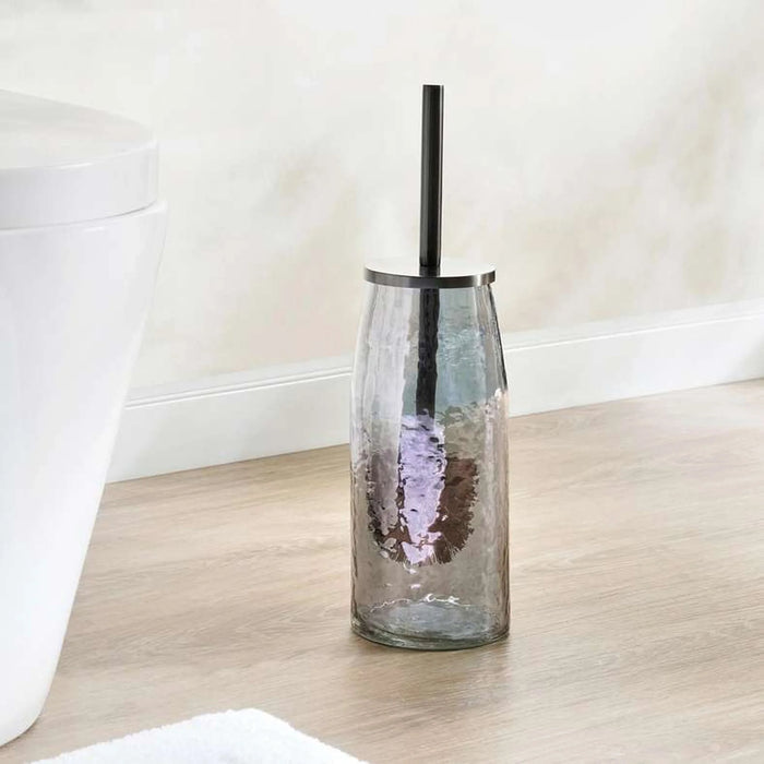 Enigma Glass Toilet Brush Holder 10X10X40Cm - Ombre