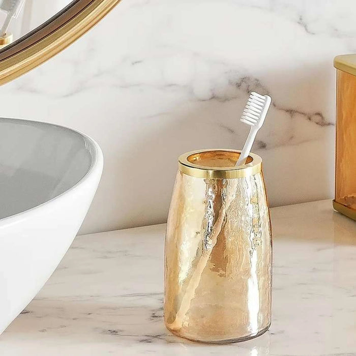 Enigma Glass Tumbler 7.5X7.5X12Cm-Gold
