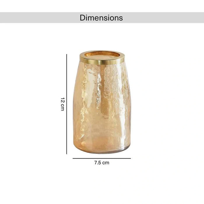 Enigma Glass Tumbler 7.5X7.5X12Cm-Gold
