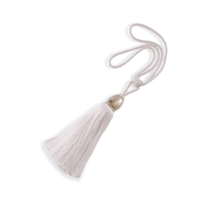 Enrica Tassel Tieback - White