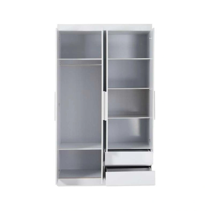 Enstatite 4 Door Wardrobe With 2 Drawers - White