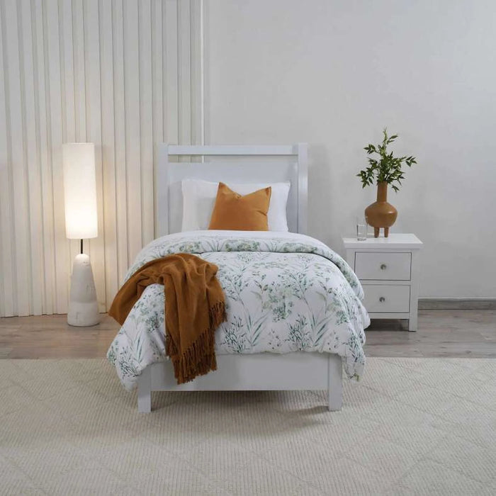 Enstatite Single Bed-90X190 Cm-White