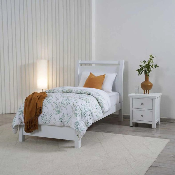 Enstatite Single Bed-90X190 Cm-White