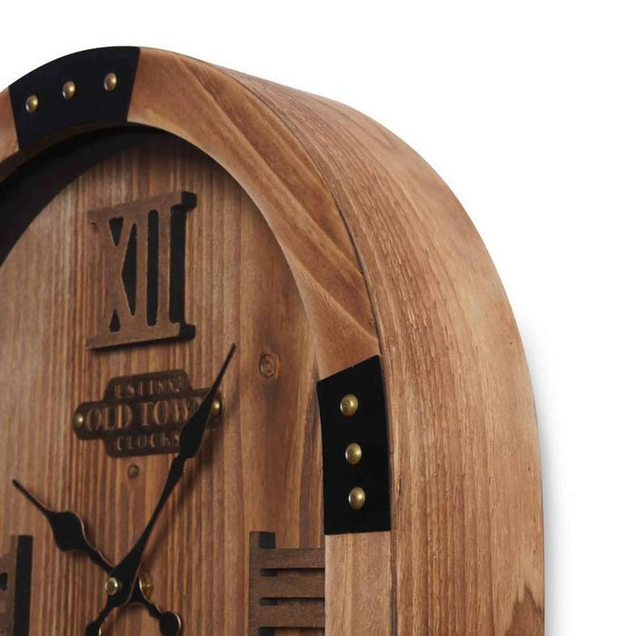 Equinox Gear Wall Clock 80X34X8Cm- Brown Pan Home