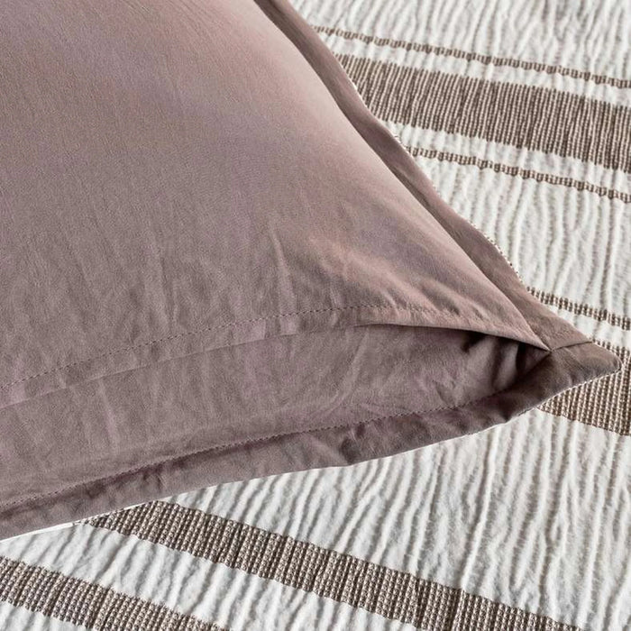 Erica 3-Piece Waffle Stripe King Comforter Set 240X260Cm - Taupe