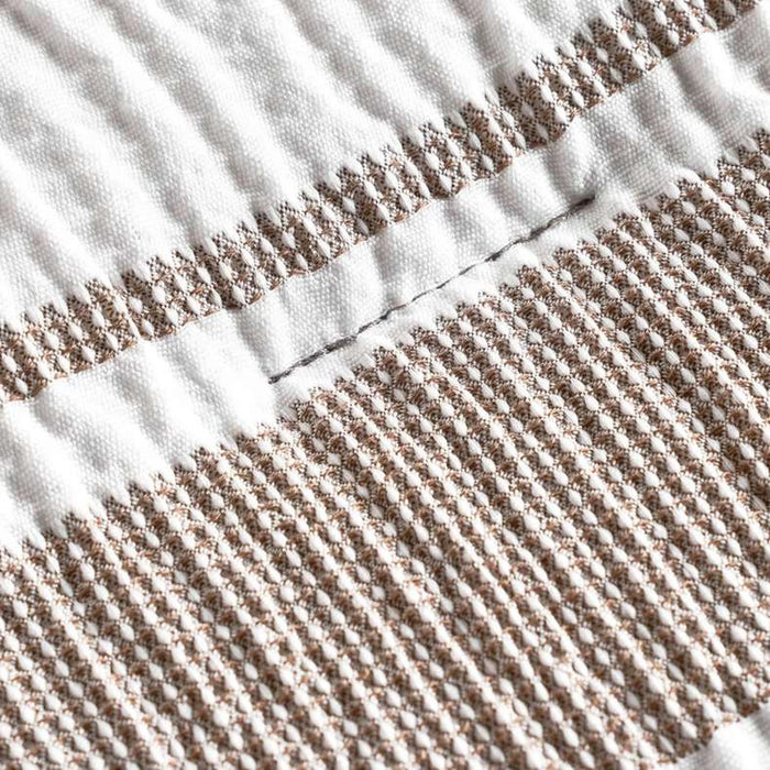 Erica 3-Piece Waffle Stripe King Comforter Set 240X260Cm - Taupe
