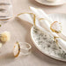 Erin  2 Piece Agate Napkin Ring Set 5X6.8Cm- Gold Pan Home