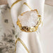 Erin  2 Piece Agate Napkin Ring Set 5X6.8Cm- Gold Pan Home