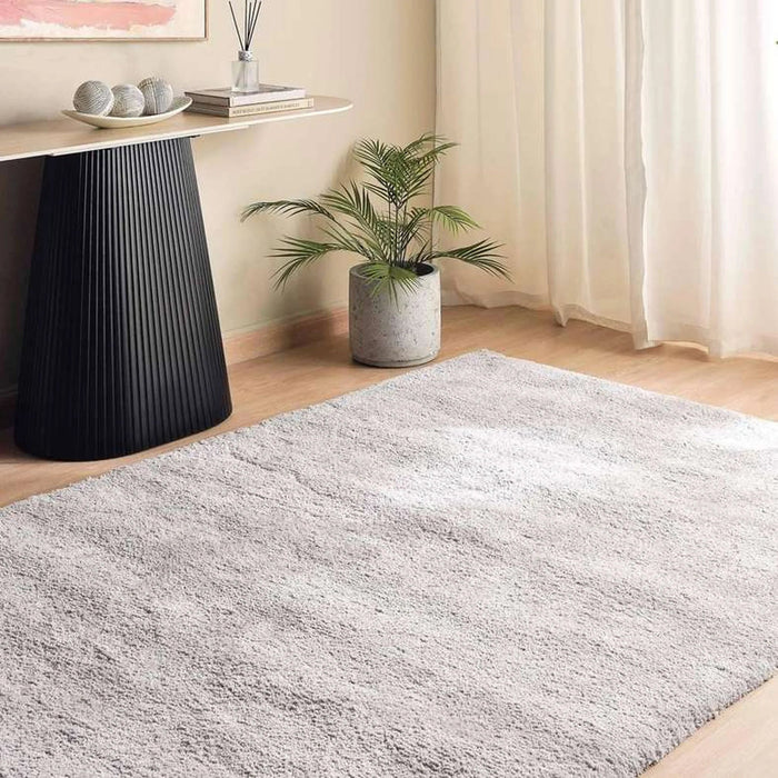 Erin Velvet Shaggy Rug 160X230Cm - Beige Pan Home