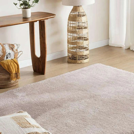 Erin Velvet Shaggy Rug Beige 240X290Cm Pan Home