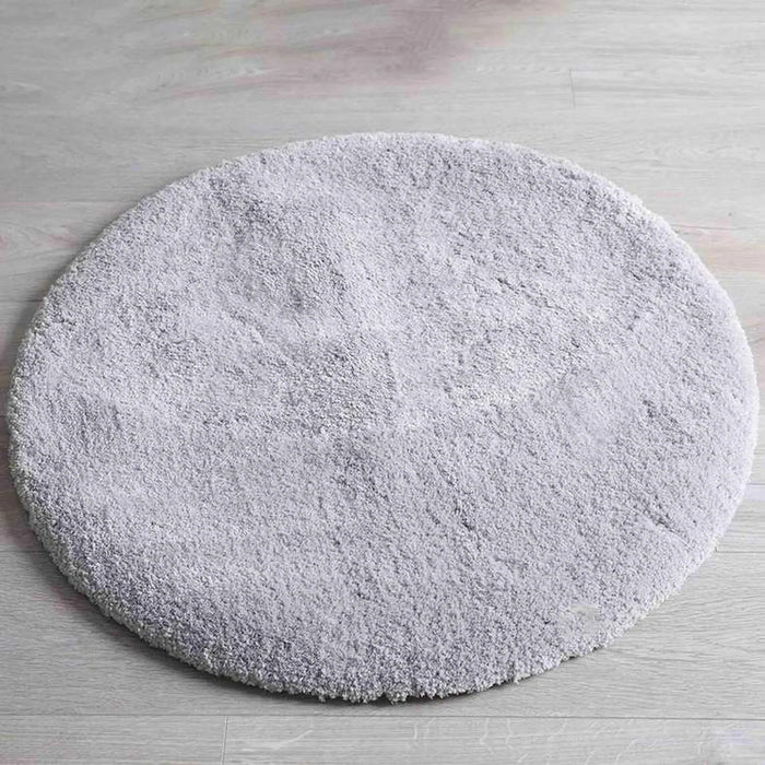 Erin Velvet Shaggy Rug Silver D90Cm Pan Home