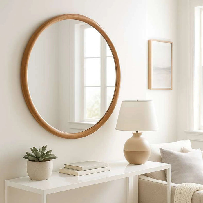 Errapel Round Wall Mirror Dia 80Cm - Natural Pan Home