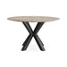 Eskola New 6 Seater Dining Table Marble Round - White Black Pan Home