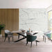 Eskola New 8 Seater Dining Table Marble - White Black ~ White Pan Home